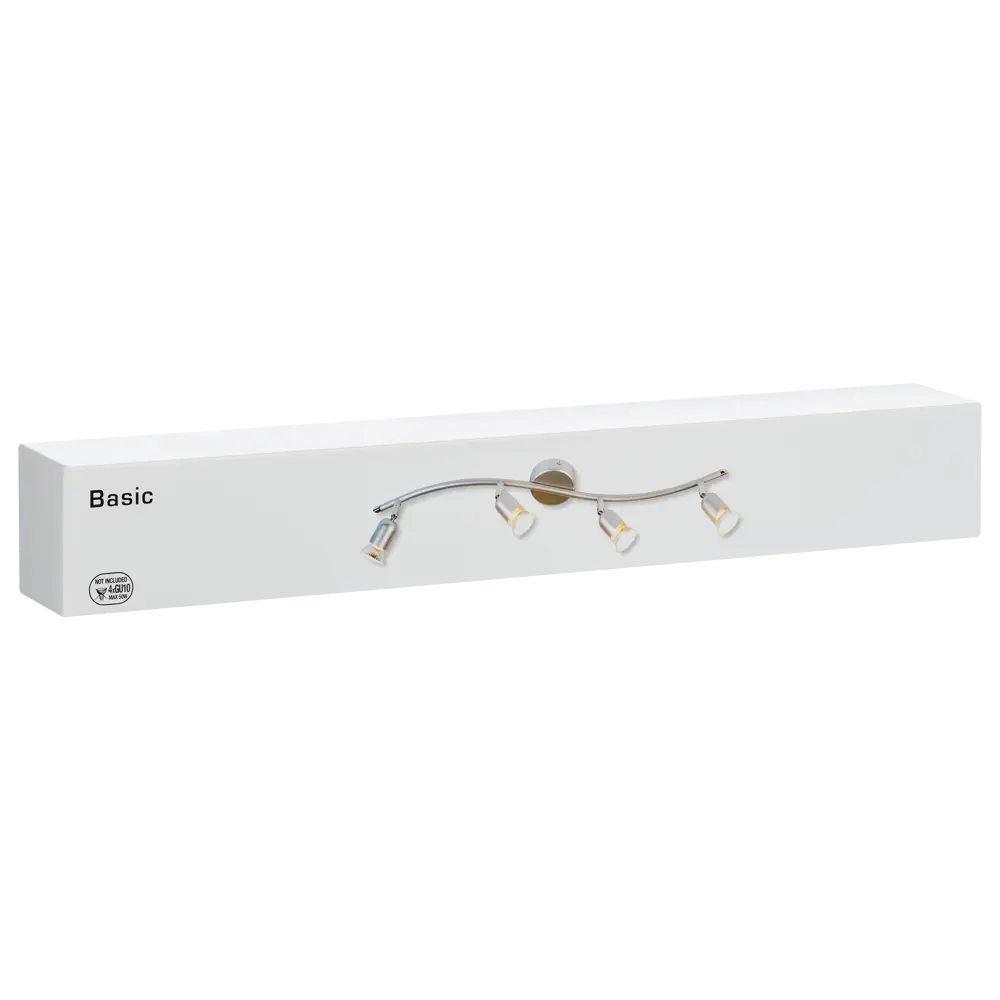 Спот поворотный Basic 4 лампы GU10 10 м² цвет серебристый 81983728 STLM-2198315 Santreyd  - Вид №2