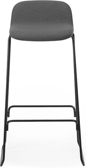 1401867 Barstool w. назад 75 Полная обивка cm Черная сталь / Yoredale Normann Copenhagen Just - Вид №1