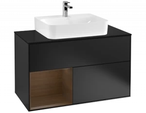 Villeroy&Boch Тумба под раковину Прямоугольная версия F112GNPD Finion Black Matt Lacquer