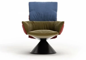 Cappellini Кресло поворотное со съемным чехлом на металлической конической основе Lud’o lounge Lu_2