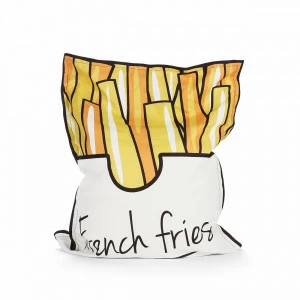 Пуф French Fries с принтом LAZY LIFE PARIS ДИЗАЙНЕРСКИЕ 051169 Белый;желтый