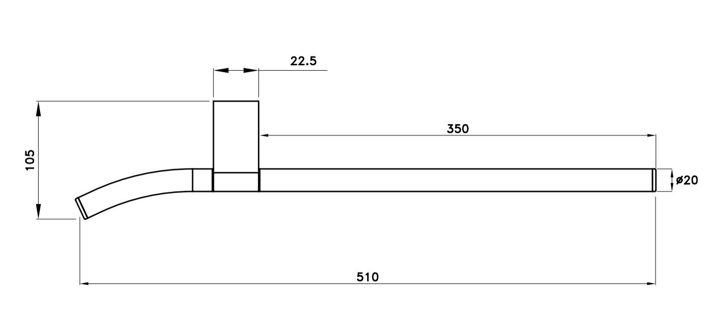 Держатель для полотенец RUBINETTERIE STELLA ARCH-00041376 - Вид №2