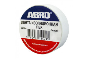 16176379 Изолента белая 0,19х10 ET-912-18-10-WHT-RW ABRO