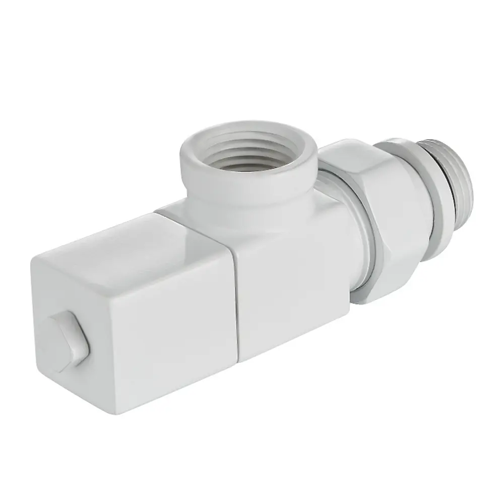 Набор вентилей для радиатора Royal Thermo Cube 1/2" осевой цвет белый STLM-2081420 - Вид №2