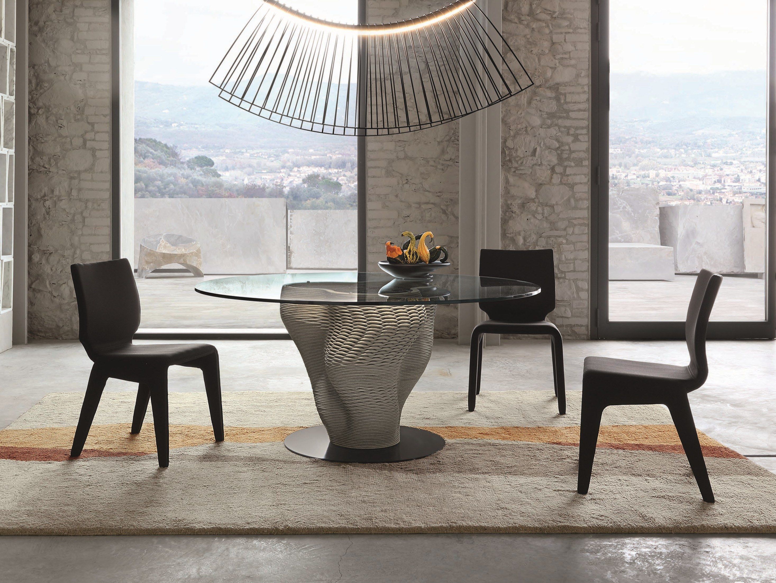 Круглый стол с основанием из цемента 3D печать ROCHE BOBOIS CORAIL ARCH-00116727