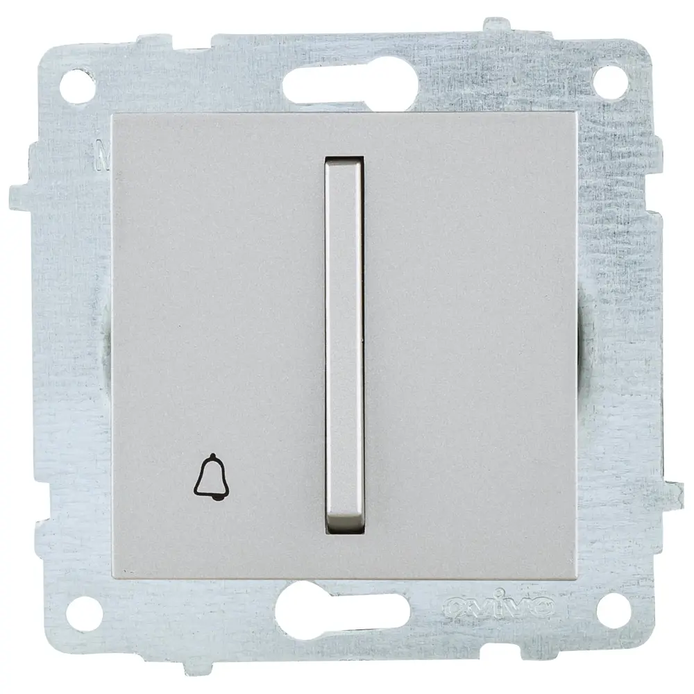 90802167 Выключатель встраиваемый Ovivo Quantum-Loft-Mina-Grano 610-000210-207 1 клавиша цвет серебро STLM-0388941