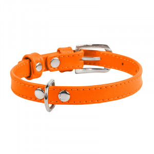 ПР0053779 Ошейник для собак Waudog Glamour без украшений (ширина 25мм, длина 38-49см) оранжевый COLLAR