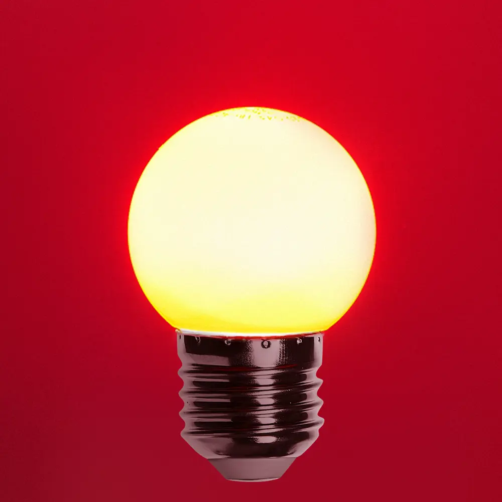 Лампа светодиодная E27 5 LED ø45 мм шар цвет красный IP65 Santreyd STLM-2147267