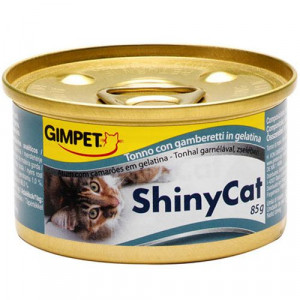 ПР0030883 Корм для кошек GimPet Shiny Cat, Тунец, креветки конс.70г GIMBORN