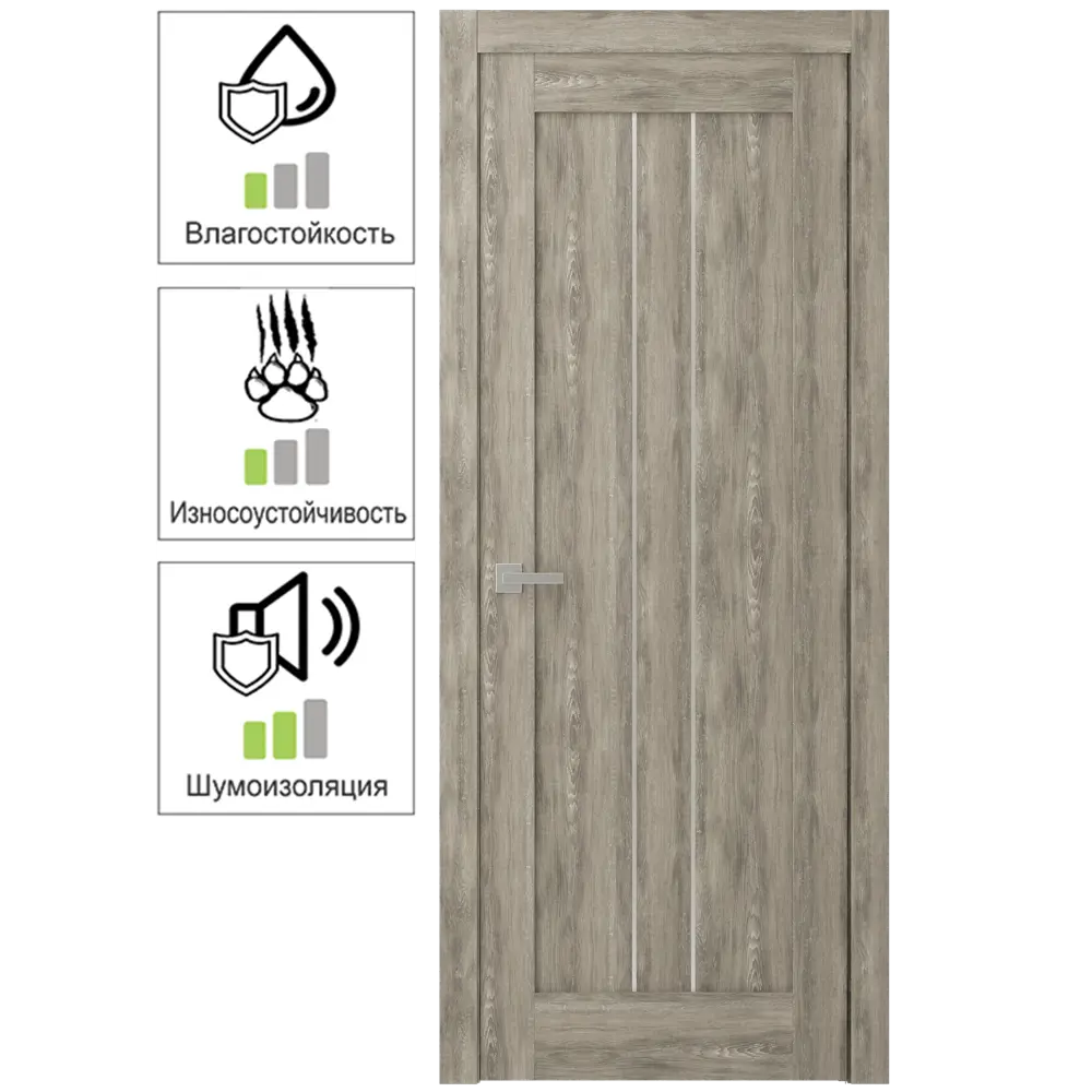 Дверь межкомнатная Челси глухая ламинация цвет дуб медовый 60x200 см BELWOODDOORS STLM-2077101