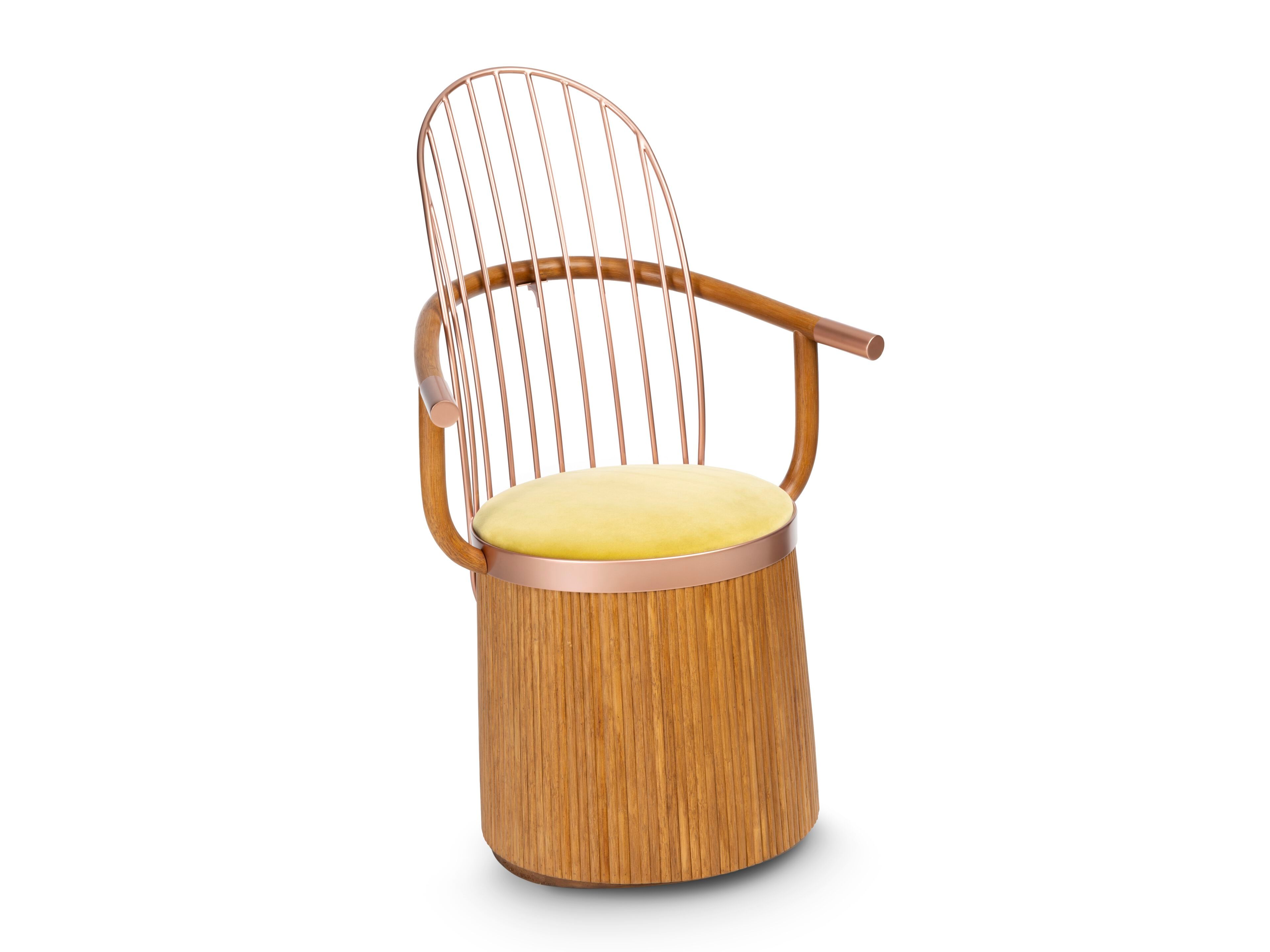 Деревянное кресло-качалка с подлокотниками Bottega Intreccio DONDOLINA ARCH-00099590 - Вид №2