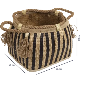 Корзина мягкая Kub HAP8547 26x26x20 см 8 л пальмовое волокно