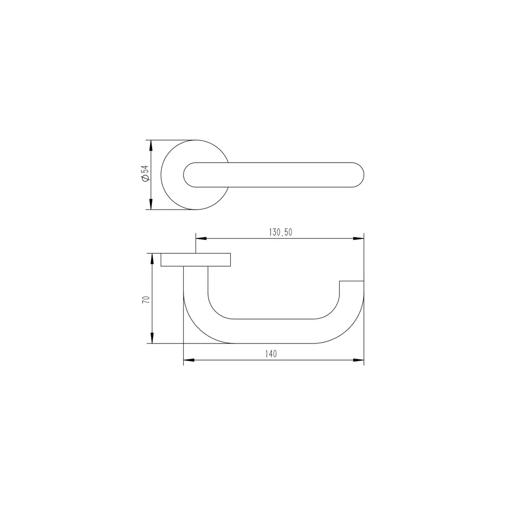 Дверная ручка на розетке Edson EDS-17-R0 без запирания цвет белый STLM-2108063 - Вид №4