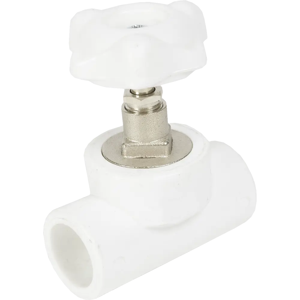 Вентиль запорный РВК PN25 25x25 мм ручка барашек полипропилен STLM-2037655