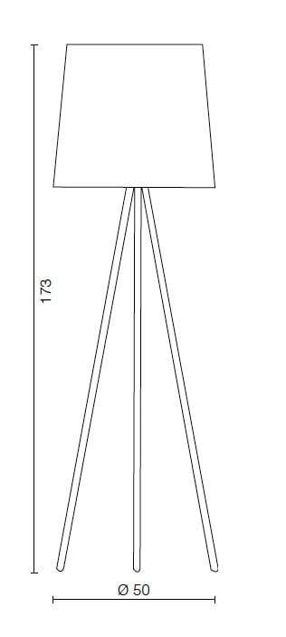 Металлическая напольная лампа с тканевым абажуром Martinelli Luce Eva ARCH-00036956 - Вид №7