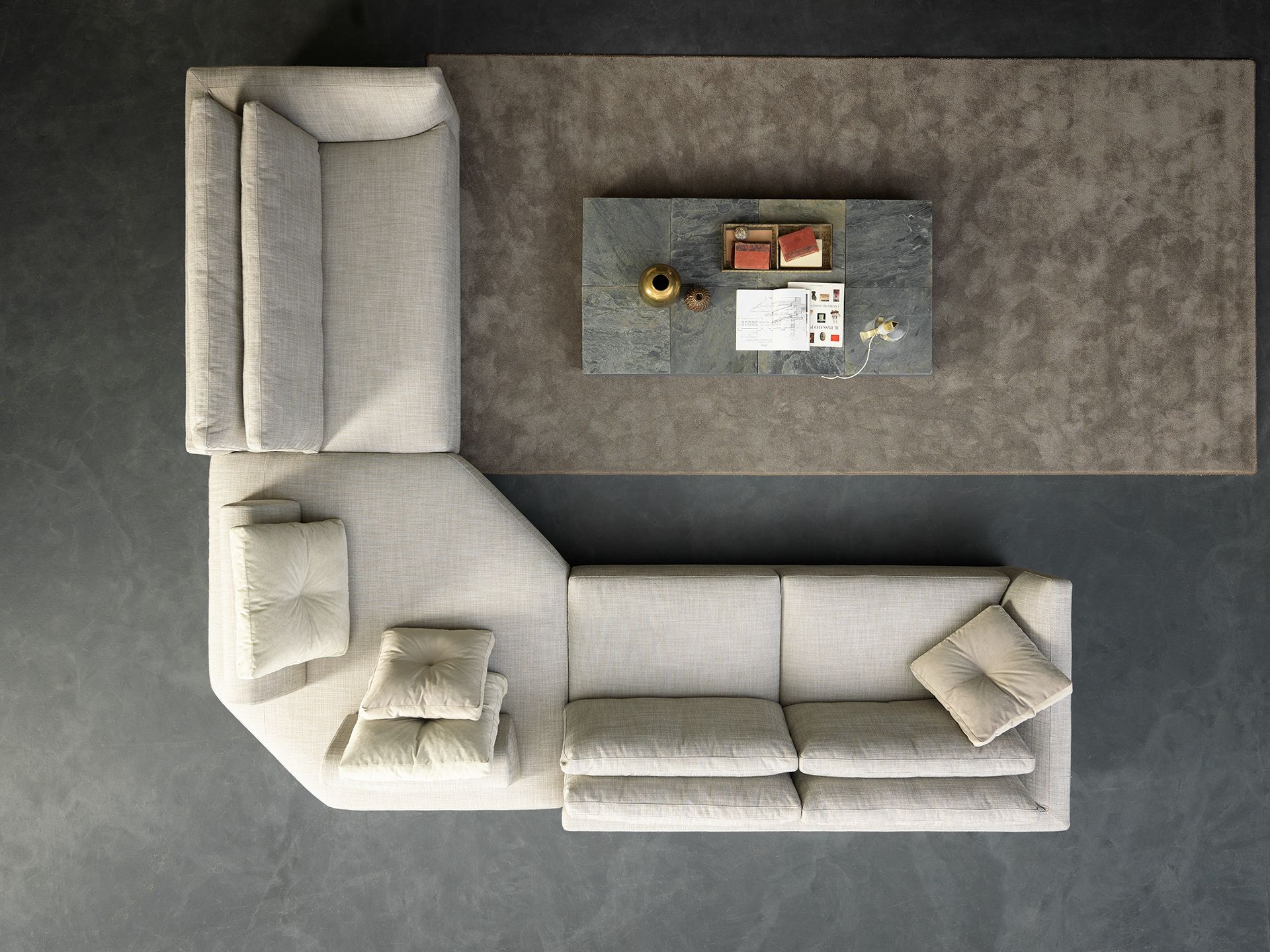 Секционный угловой диван из ткани VALENTINI Александр ARCH-00134967 - Вид №8