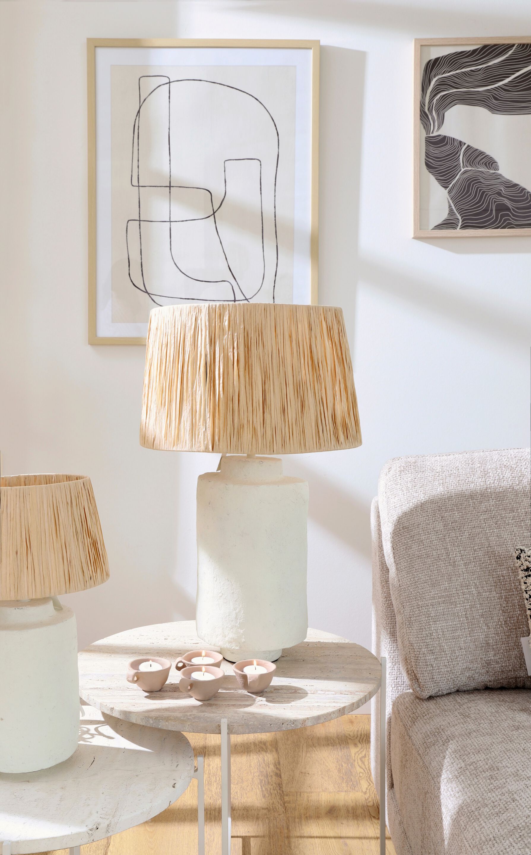 Настольная лампа из песты и рафии POMAX FELISA ARCH-00046445 - Вид №7