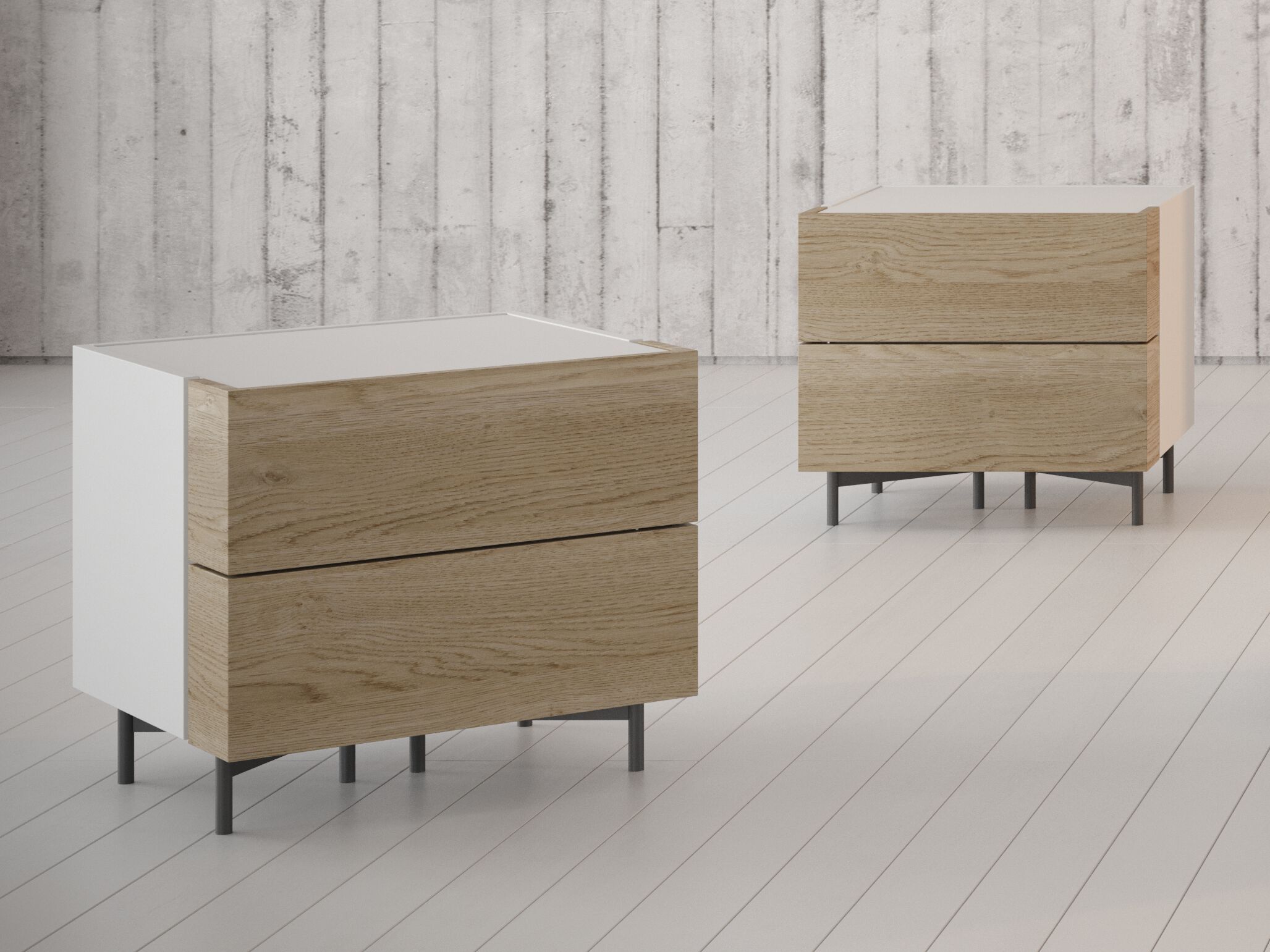 Деревянная прямоугольная тумбочка с ящиками Giessegi Киото ARCH-00037153