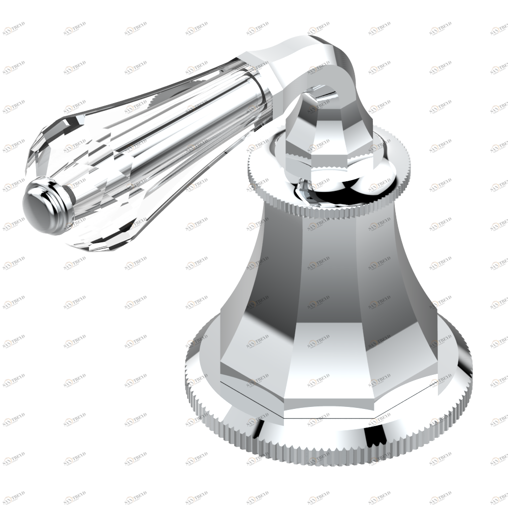 A56-36/H Вентиль 3/4" набортный для горячей воды Thg-paris Art Déco cristal Хром A56 36/H  A02 CAT.A