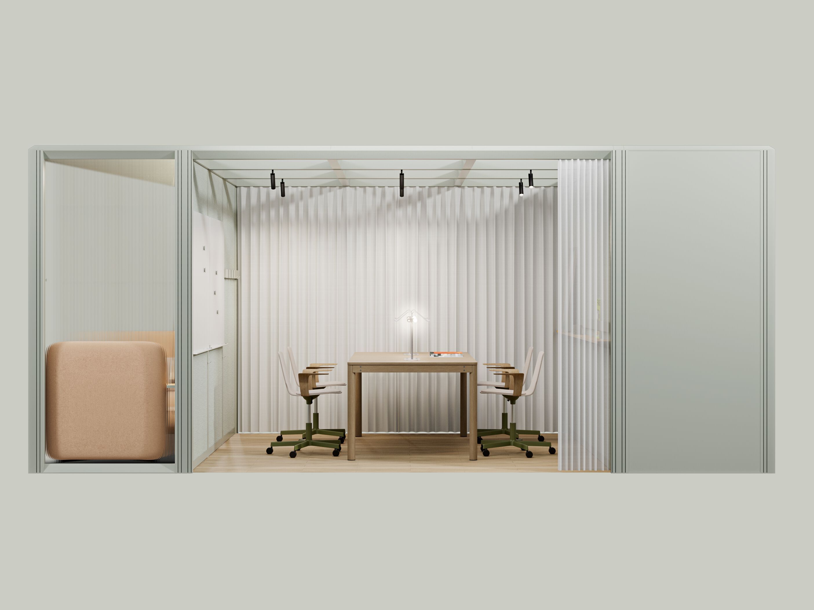 Модульный офисный остров из алюминия и стекла Mute Modular ARCH-00066424