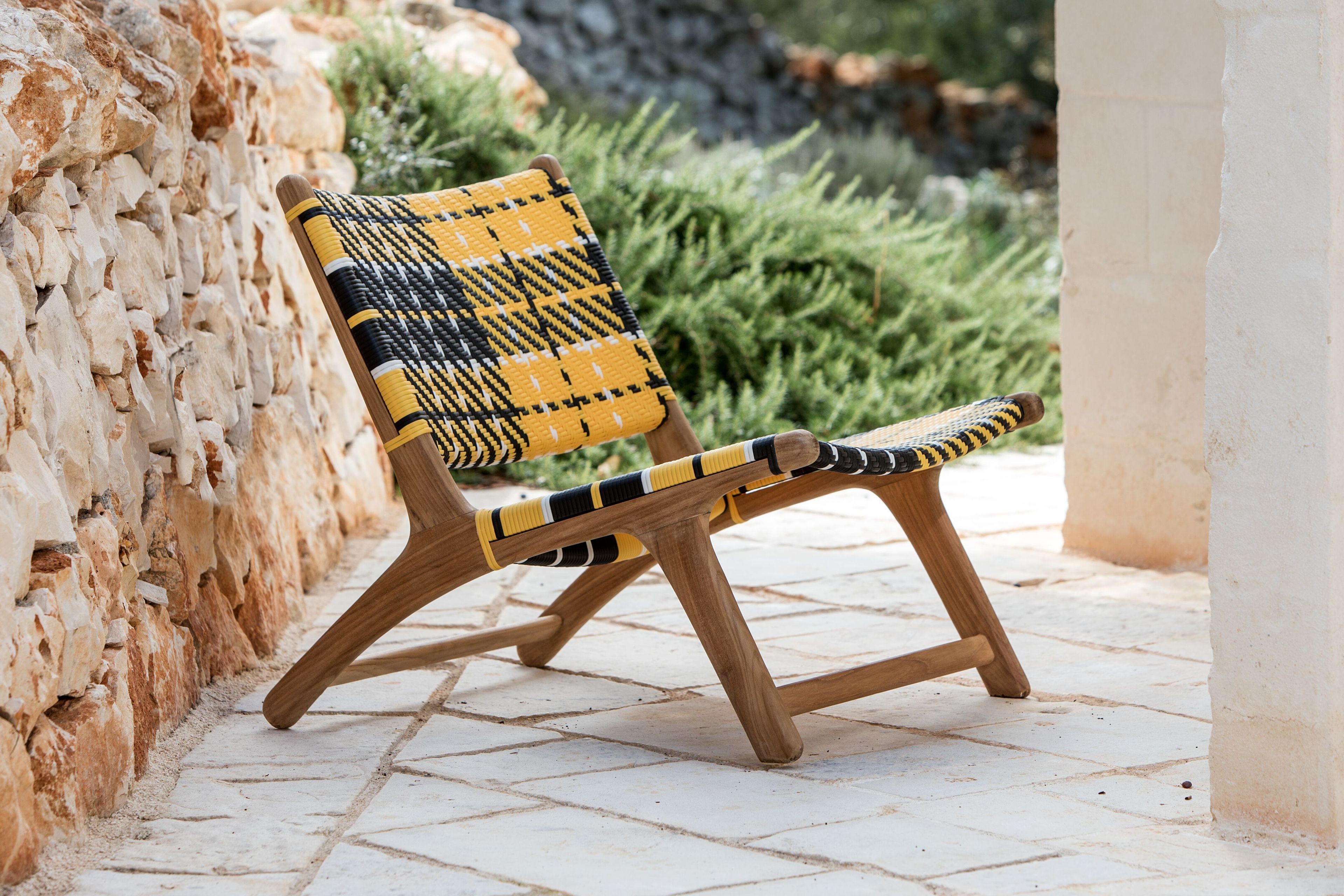 Садовое кресло из тикового дерева и синтетической ткани cbdesign Vienna Relax ARCH-00041545 - Вид №8