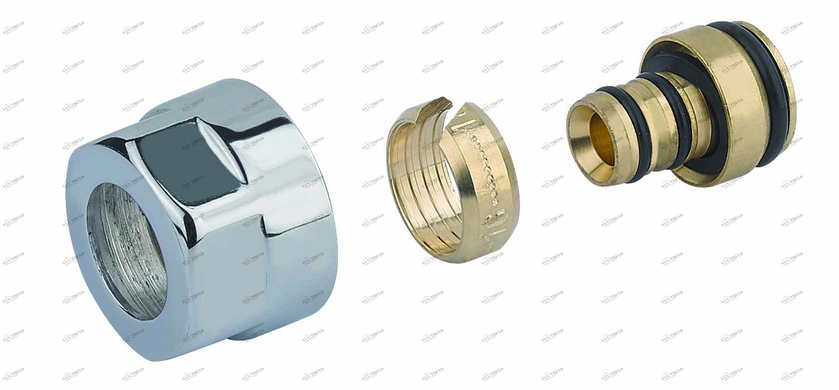 Carlo Poletti A58706B Переходник для пластиковой трубы, гайка цилиндрическая 