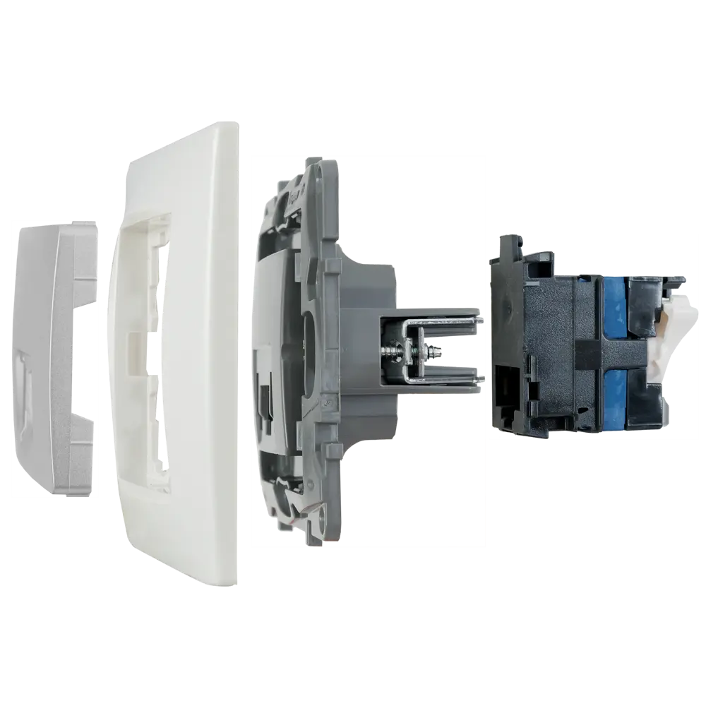 Розетка компьютерная Legrand Etika RJ45 UTP категория 6 алюминий 17357006 STLM-1331785 - Вид №5