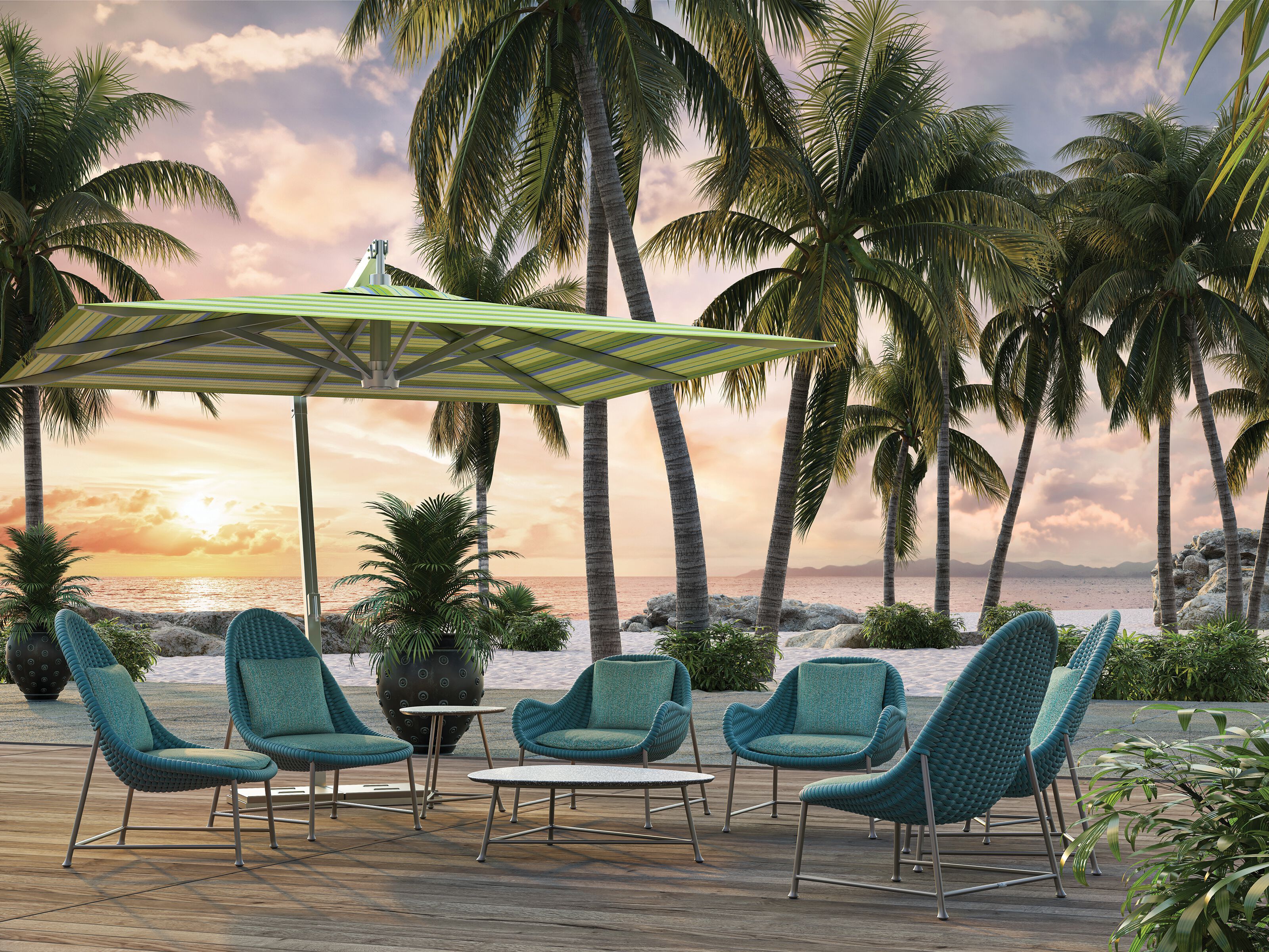 Овальный стол для сервировки сада JANUS et Cie Chopstix ARCH-00098463 - Вид №2