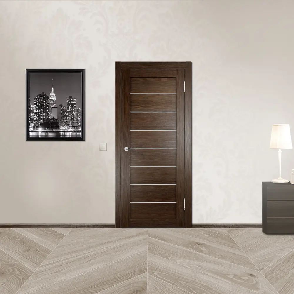 Полотно дверное глухое Мюнхен 60x200 см, ламинация, цвет дуб табак 3D VERDA STLM-2048447 - Вид №2