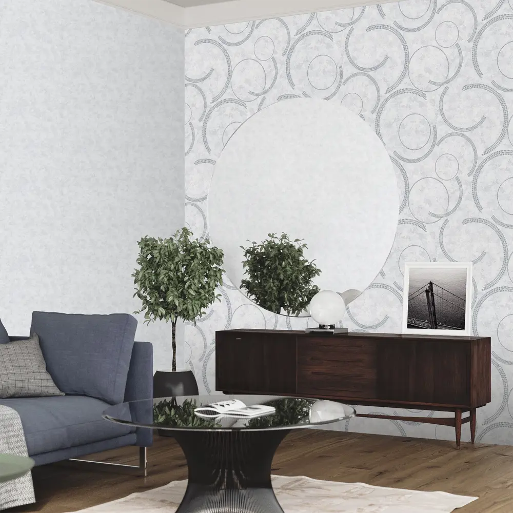 Обои флизелиновые Ornamy Diva серый фон 1.06x10 м OR8036-11 STLM-2174763 - Вид №3