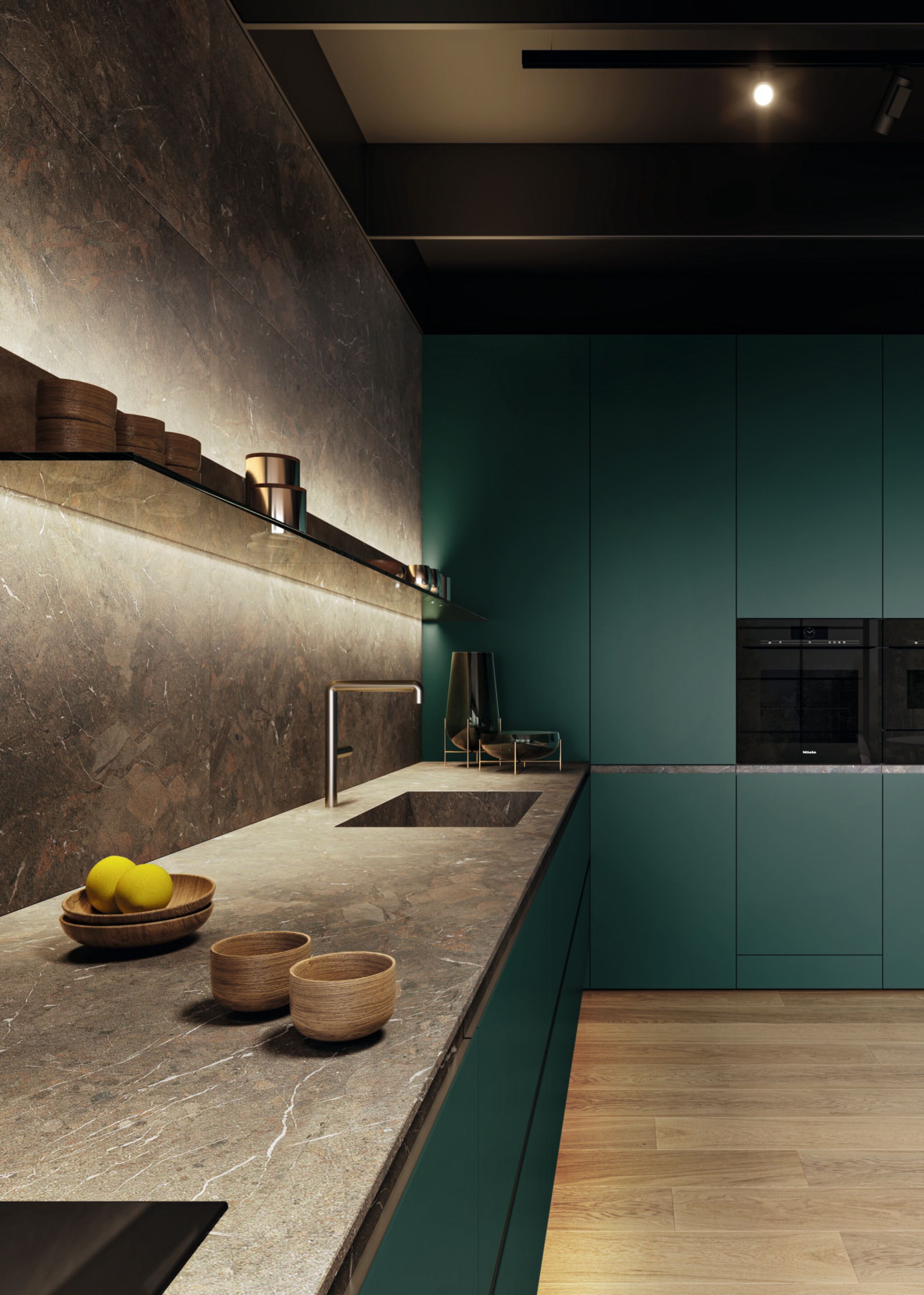 Кухня без ручек Lago 36e8 CUT KITCHEN 2820 ARCH-00031146 - Вид №9