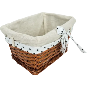 Корзина Ива с декоративным чехлом 25x14x17 см плетенье цвет коричневый