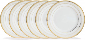 10665332 Noritake Набор из 6 тарелок закусочных Noritake "Хэмпшир, золотой кант" 21см Фарфор