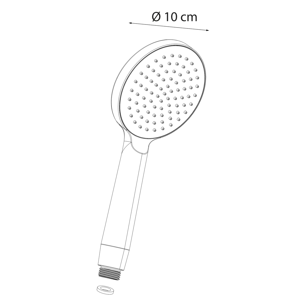 Лейка для душа Sensea Essential CHR White 1 режим цвет хром STLM-2086334 - Вид №6