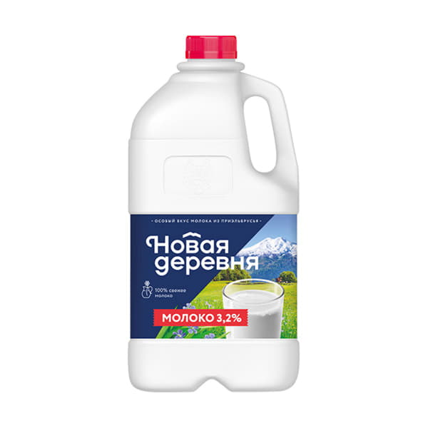 Молоко пастеризованное Новая деревня 3,2% 1900 г БЗМЖ Santreyd 20852