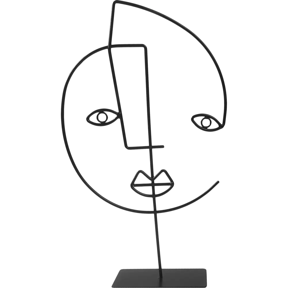 Изделие декоративное настольное Лицо металл черное 38 см Atmosphera STLM-2062103 - Вид №5