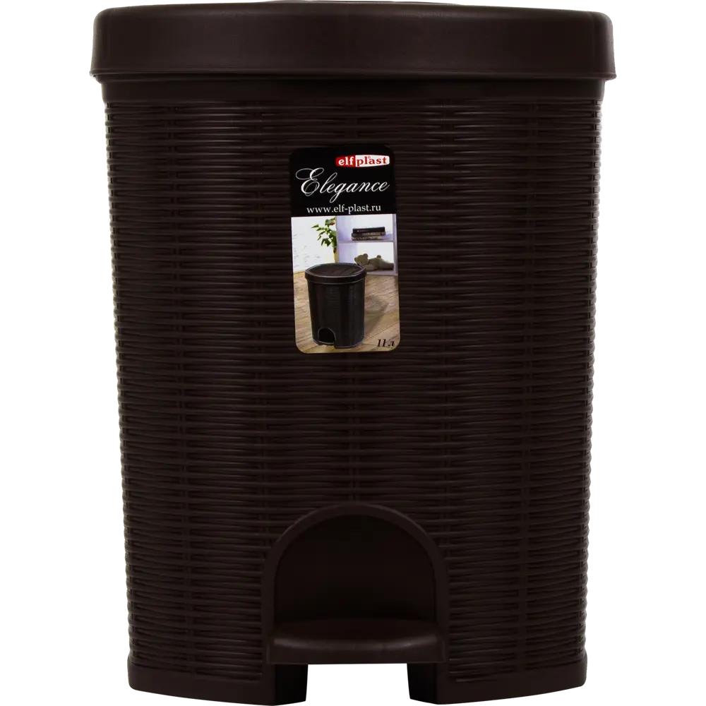 Контейнер для мусора Elegance 11 л цвет коричневый Santreyd STLM-2105640 - Вид №1