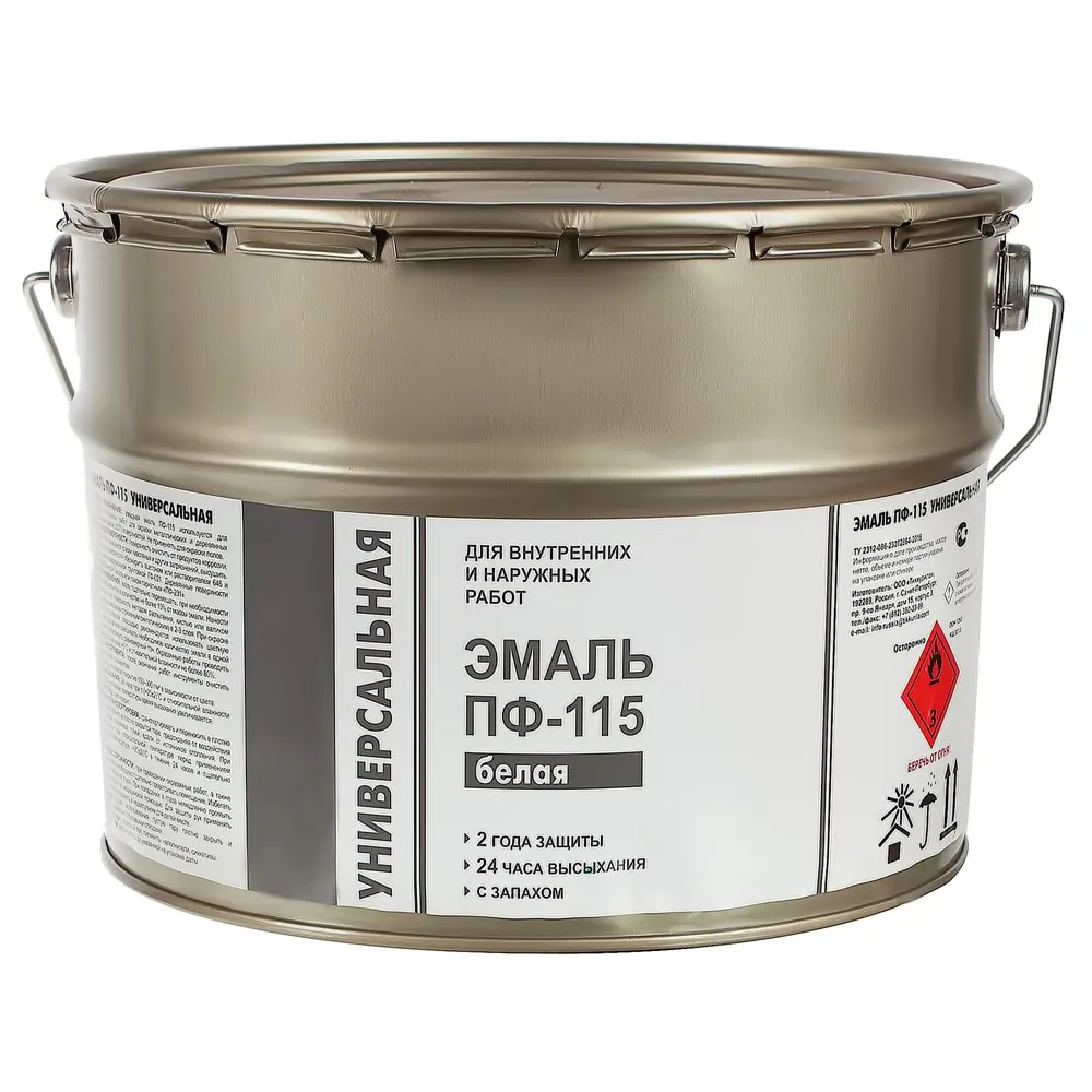 Эмаль ПФ-115 Эконом цвет белый 9 кг 18560313 STLM-2169236 Santreyd  - Вид №1