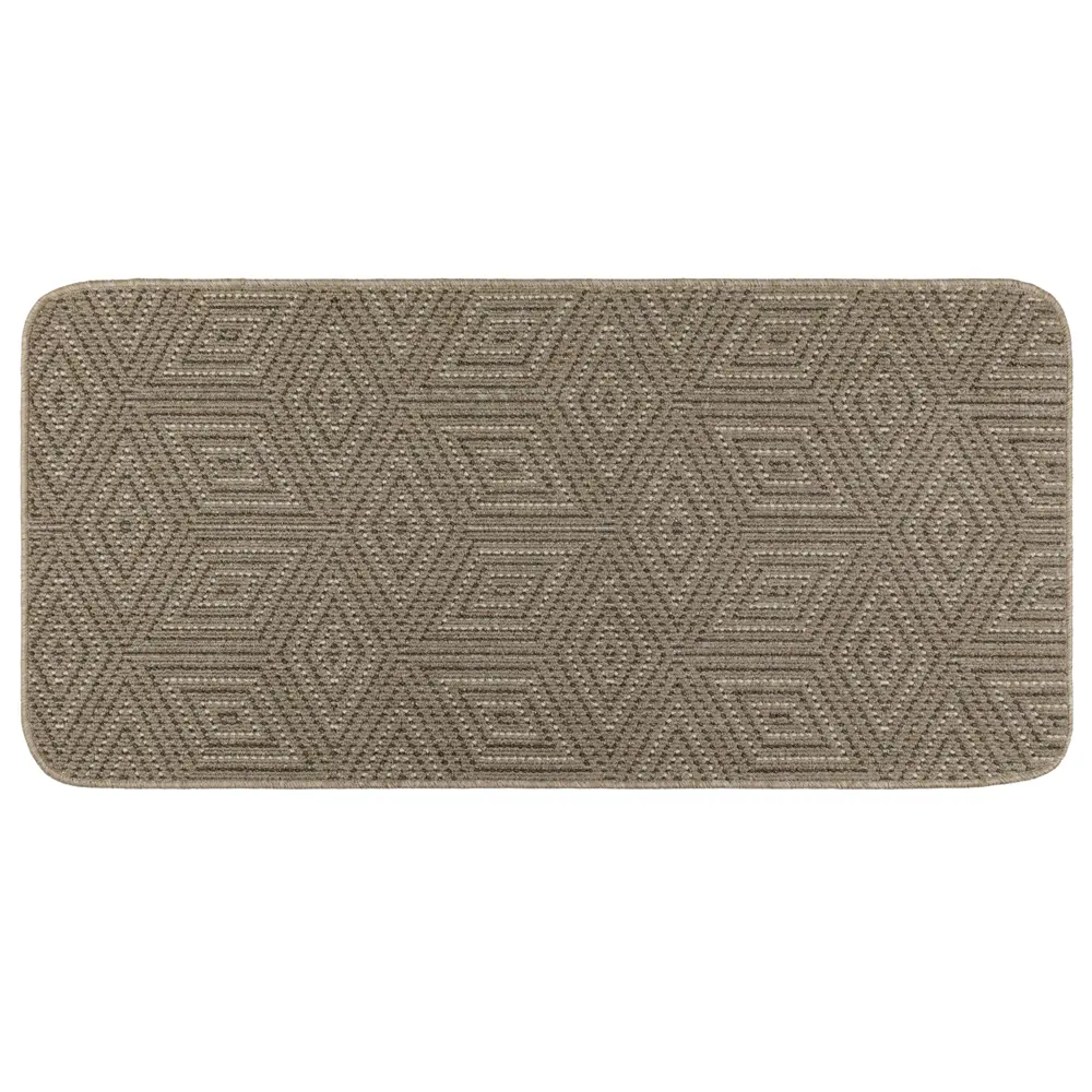 Коврик Nubia Cr/Lead 67x140 см полипропилен цвет темно-бежевый 84803961 STLM-2111565 Santreyd 