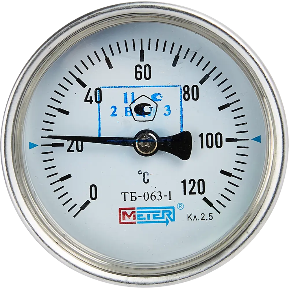 Термометр погружной Метер 120 C 40 мм 1/2" шток 40 мм