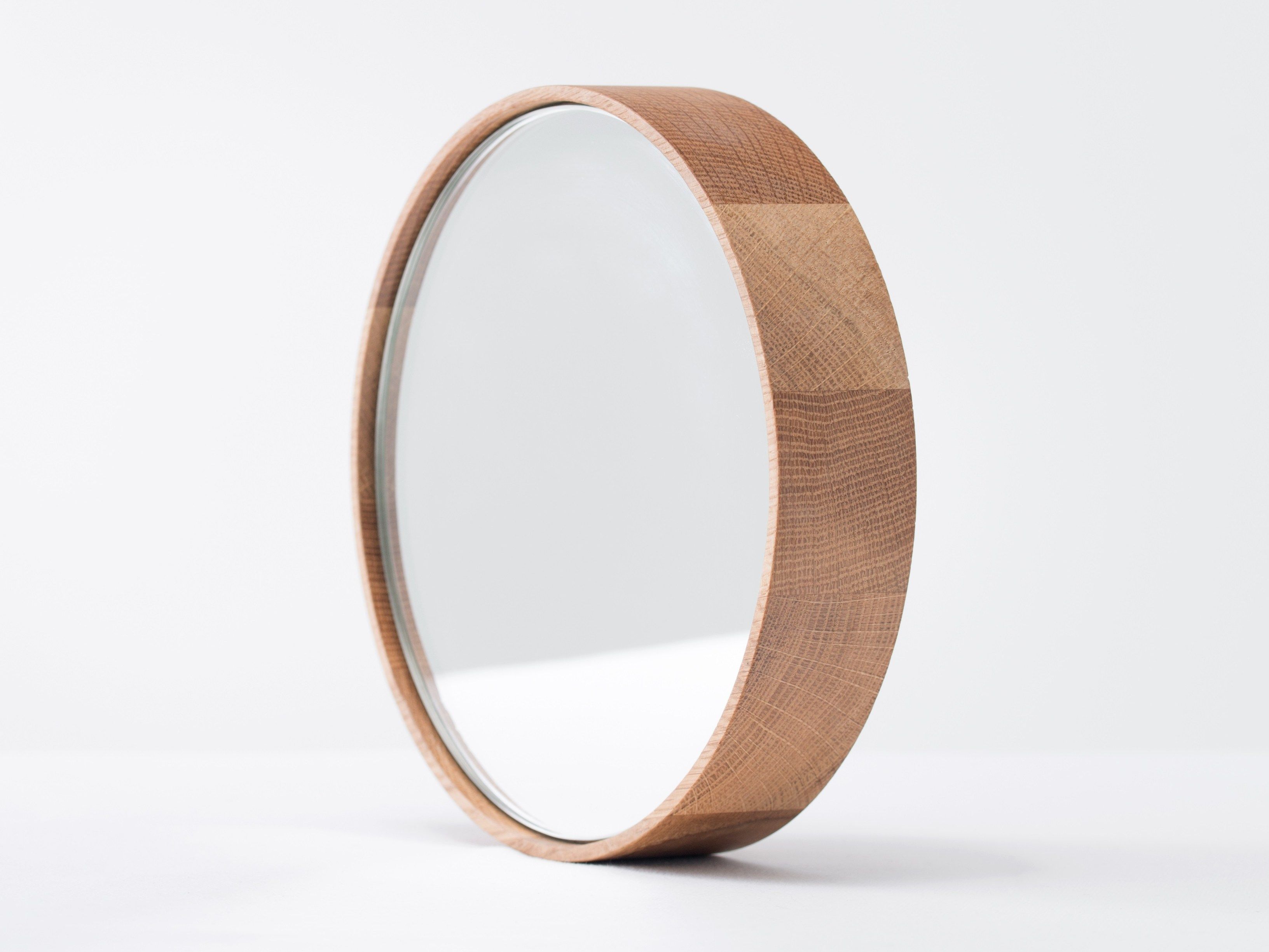 Круглое деревянное зеркало с рамкой In Stock ST FURNITURE ARCH-00002814 - Вид №2