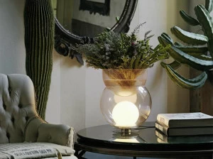 FontanaArte Настольная лампа / ваза из дутого стекла