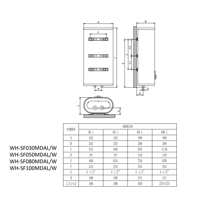 1313669 Водонагреватель электрический DEXP WH-SF080MDAL/W STDN-0105048 - Вид №8