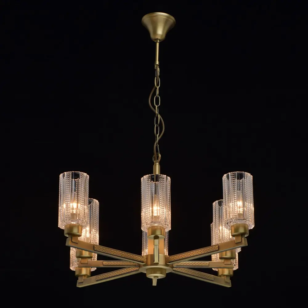 Люстра подвесная «Альгеро», 8 ламп, 16 м², цвет золото MW-Light STLM-2014782 - Вид №1