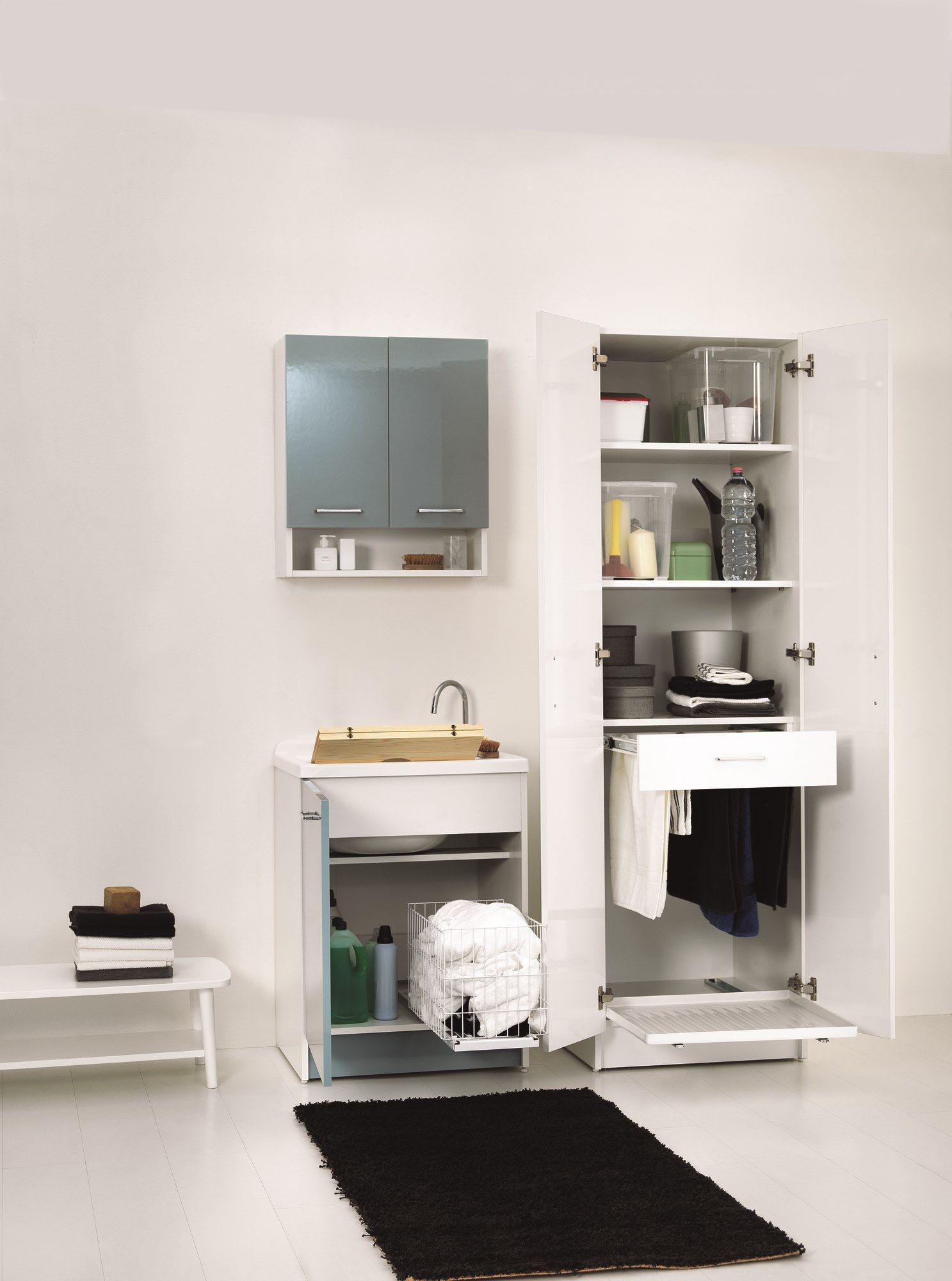 Керамический модульный шкаф для белья со стиральной машиной COLAVENE Active Wash ARCH-00139232 - Вид №4