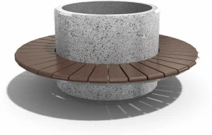 ENCHO ENCHEV - ETE Модульная круглая бетонная скамья со встроенной сеялкой  193