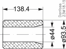 Danfoss Сменные сердечники-вставки для разборных фильтров DCR Eliminator 48-F Вставка фильтра - сетка 023U1921  - Вид №12