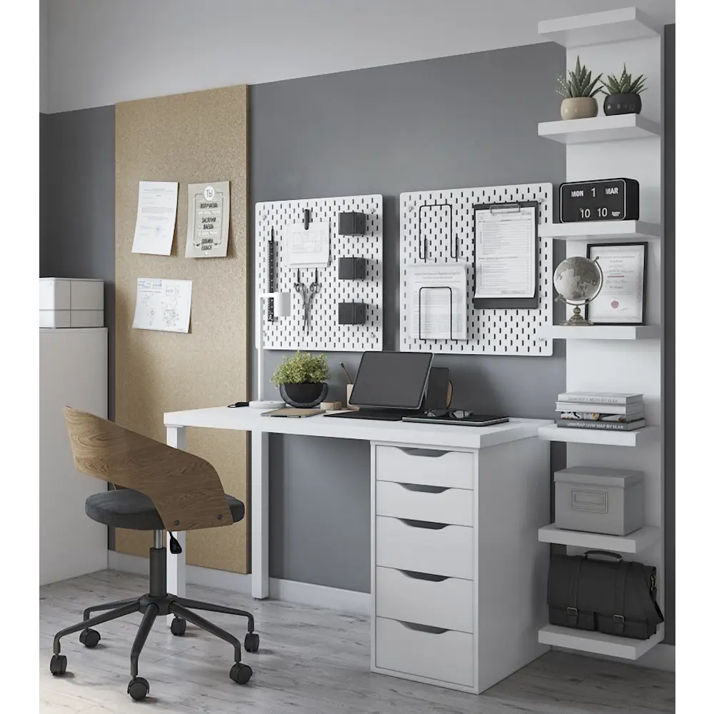 Письменный стол Santreyd Ингар с 5 ящиками - эргономичное рабочее пространство 89393056 STLM-1342605