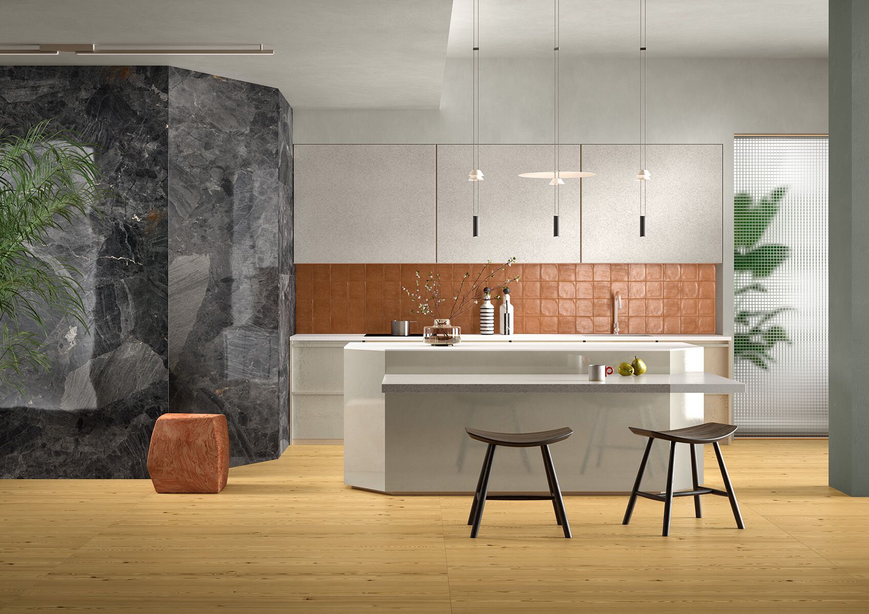 Пол / керамогранит с мраморным эффектом Revigrés ARCH-00005698