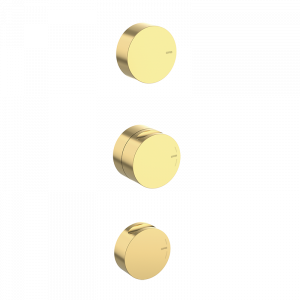 90905005 PREMIUM Полированное золото Термостатического 2/3 внутренних пути вертикальные фиктивный Полированное Золото GRB MIXERS